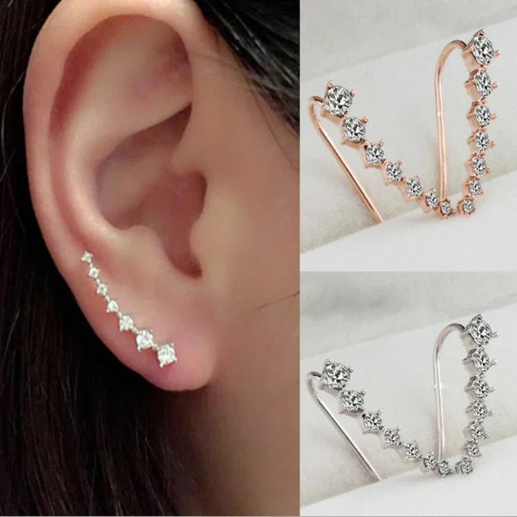Seven-Star Diamond Stud Earrings