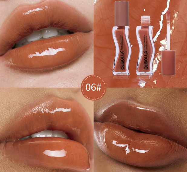 Ice Cream Flavoured Lip Oil Gloss, Mirror-Shine Wet-Look Hydrating Lip Gloss