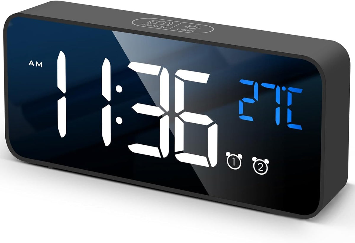 Digital Clock with Seconds and Large 11.5-Inch Display for Seniors with Calendar Day and Date