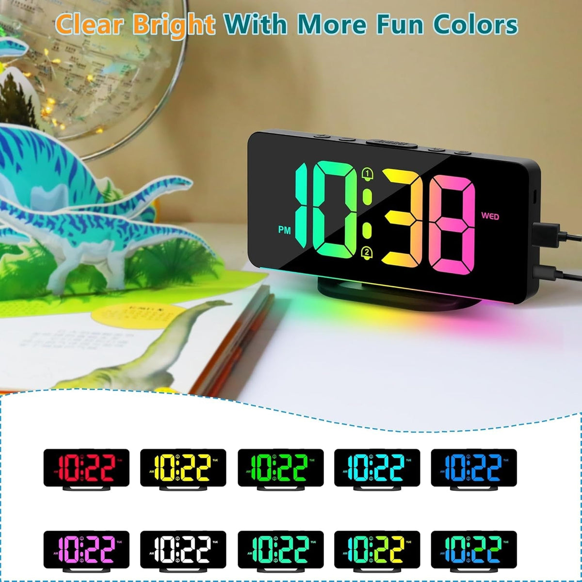 Digital Clock with Seconds and Large 11.5-Inch Display for Seniors with Calendar Day and Date