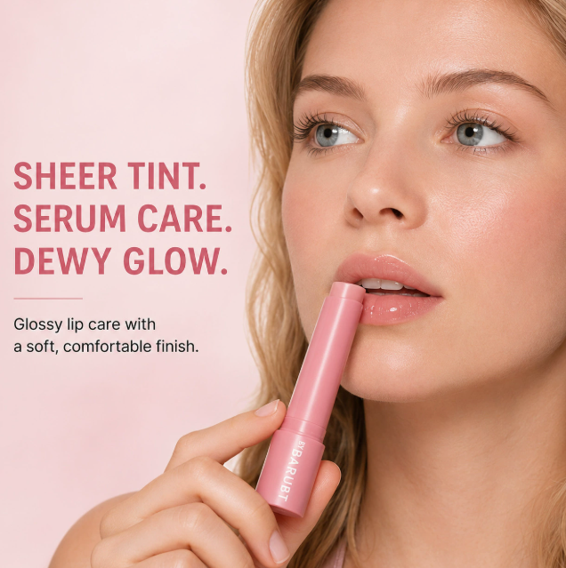 Crystal-Clear Plumping Lip Serum, Hydrating & Softening, Sheer Pink
