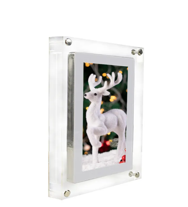 Acrylic Digital Picture Frame, Vertical Photo & Video Display