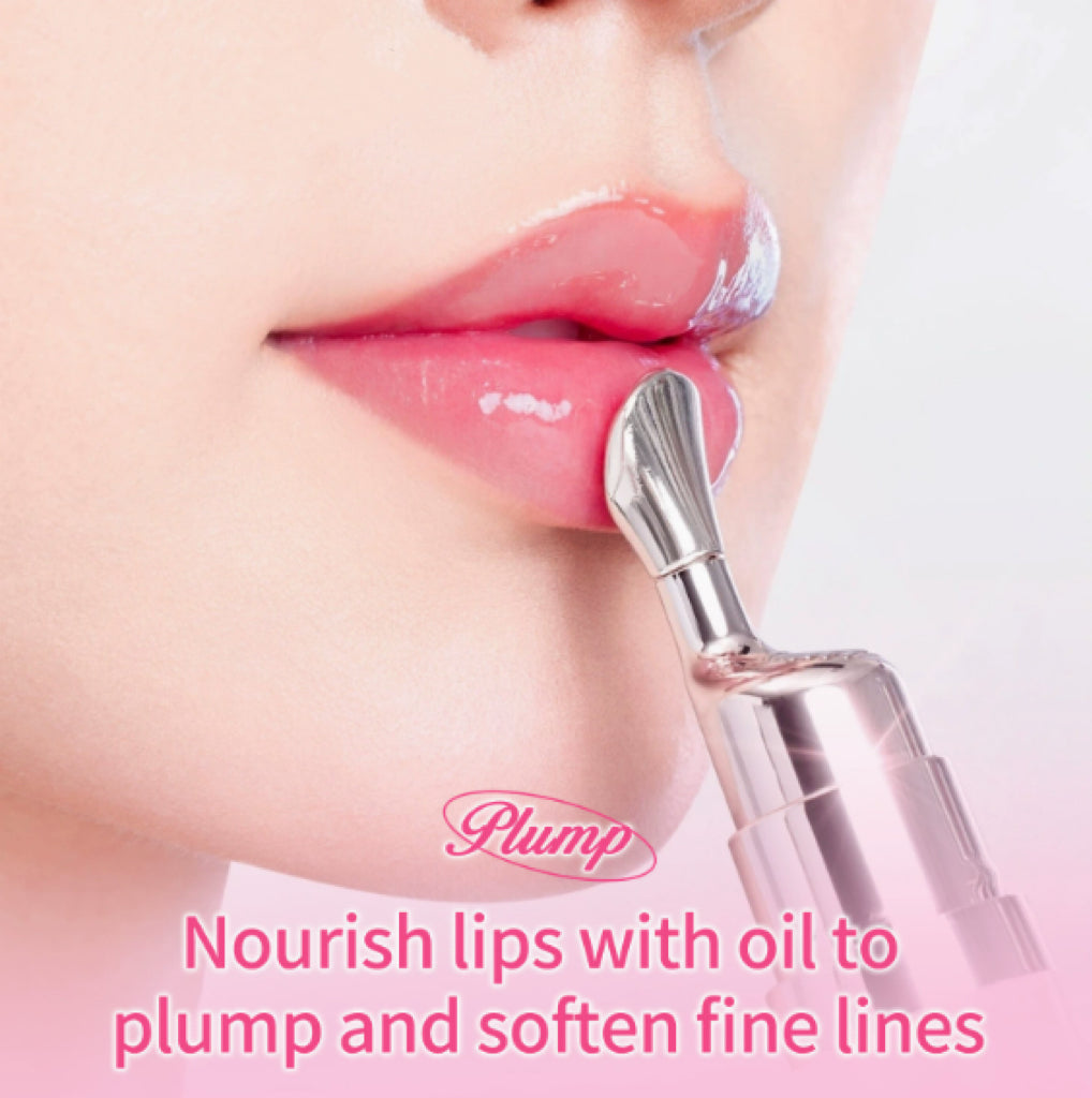 Plumping Lip Gloss with Cooling Metal Tip, Mirror-Shine Hydrating Lip Serum