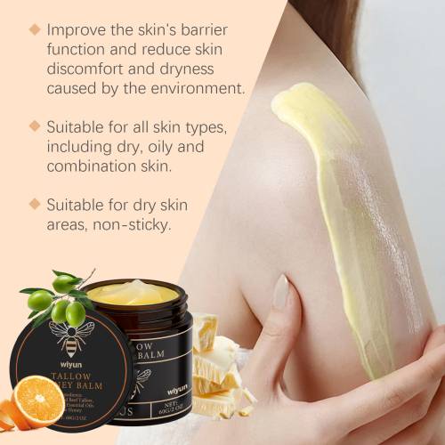 Beef Tallow Honey Moisturising Cream, Non-Sticky