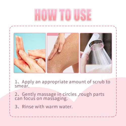 Peach Body Scrub, Gentle Exfoliating