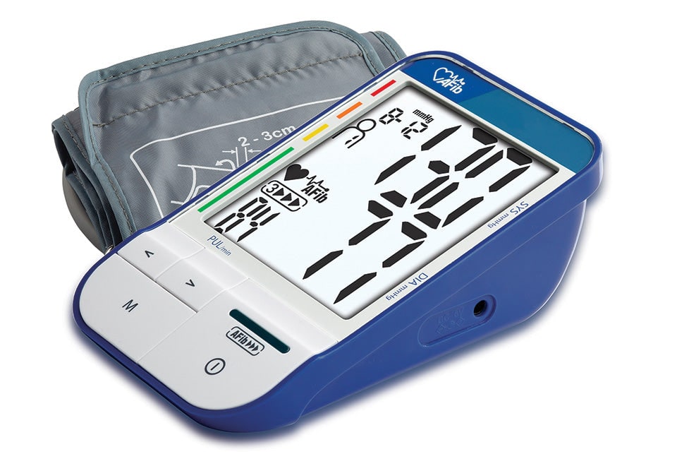 Home Automatic Blood Pressure Monitor with Afib Detection and Portable Upper Arm Cuff