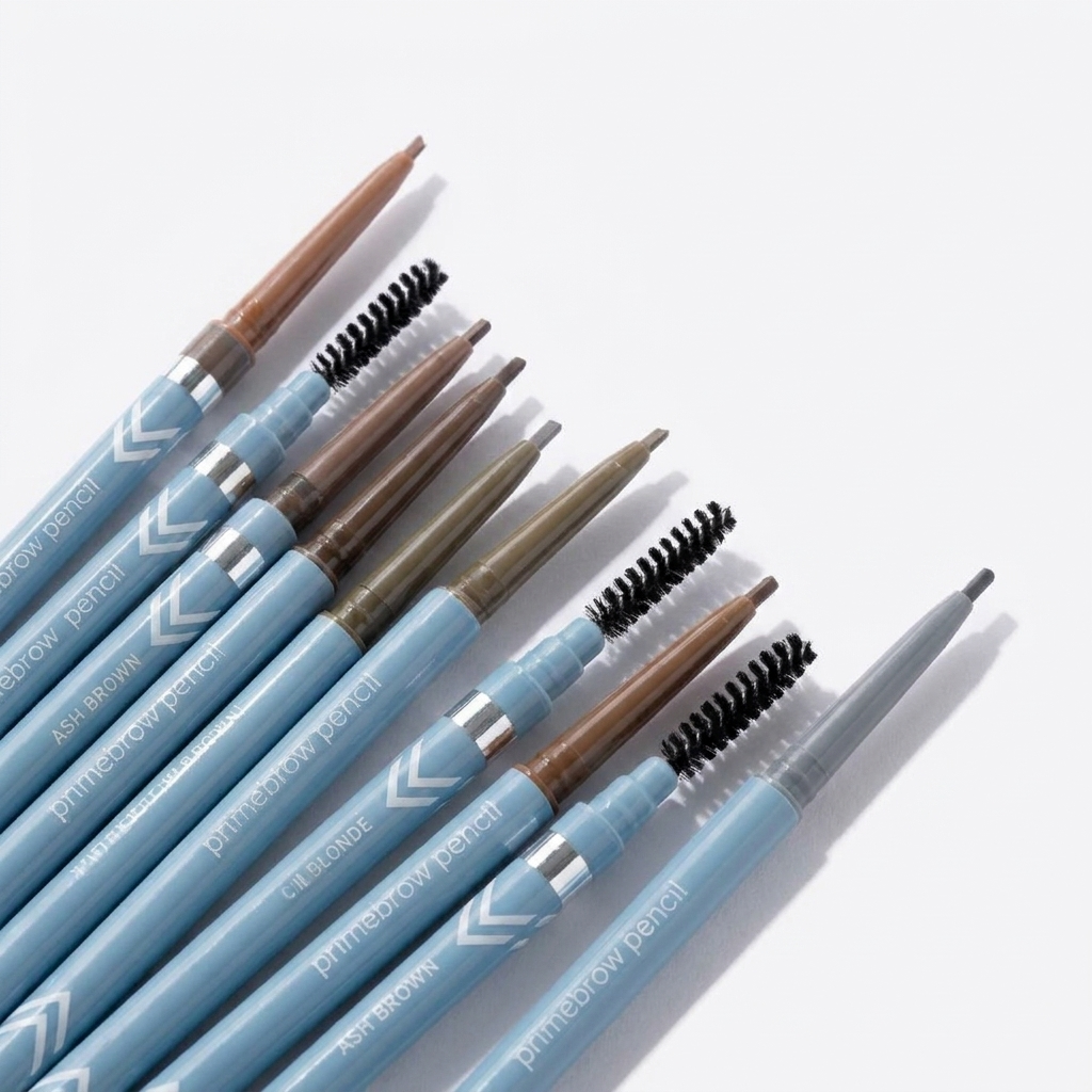 PrimeBrow Pencil – Smudge-Proof Micro-Fine Tip Eyebrow Pencil with Spoolie, Natural Gray & Mature-Friendly Shades