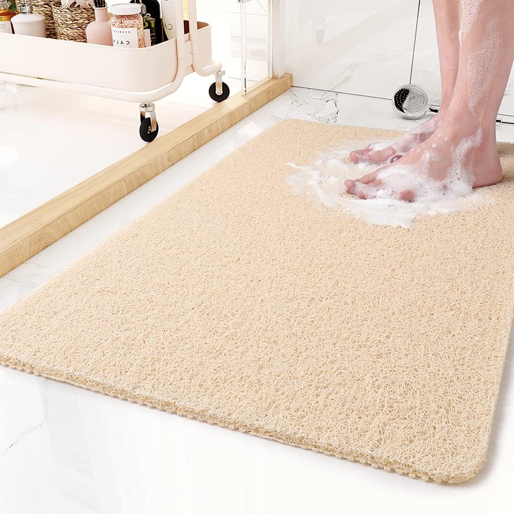 Anti-Slip Shower Mat Quick-Drain Bathroom Floor Mat