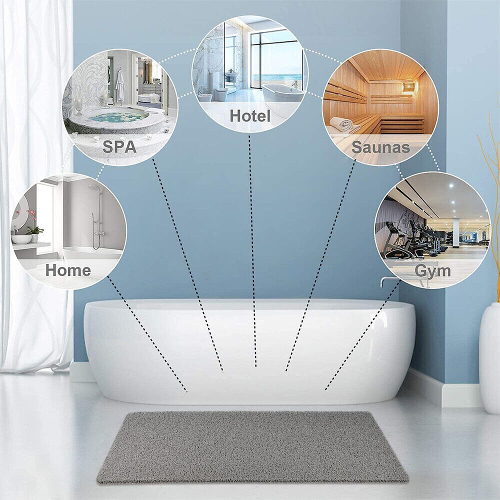Anti-Slip Shower Mat Quick-Drain Bathroom Floor Mat