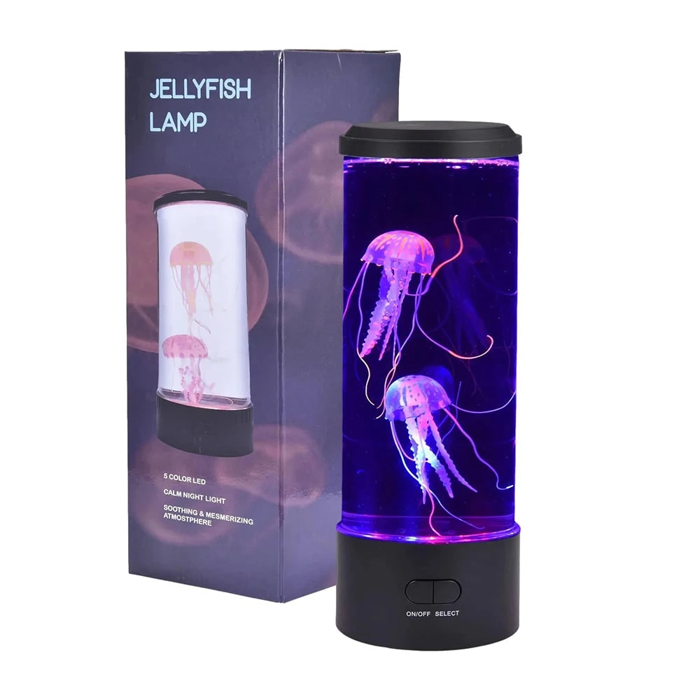 Kids' Color-Changing Jellyfish Lighting Lamp with LED Night Light and Flowing Tentacles Up
