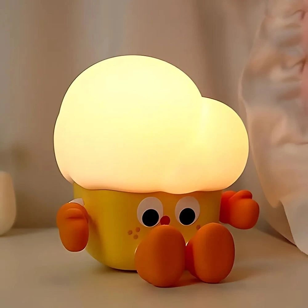Rechargeable Kids Night Light Soft Silicone Animal Touch Activated Lamp Dimmable