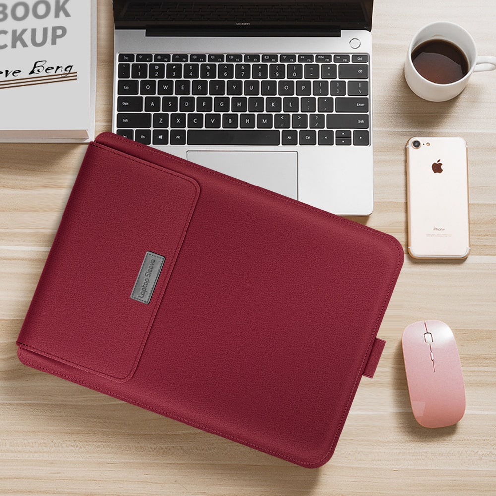 Laptop Sleeve Computer Case with Pu Leather for 13 to 15.6 Inch 14