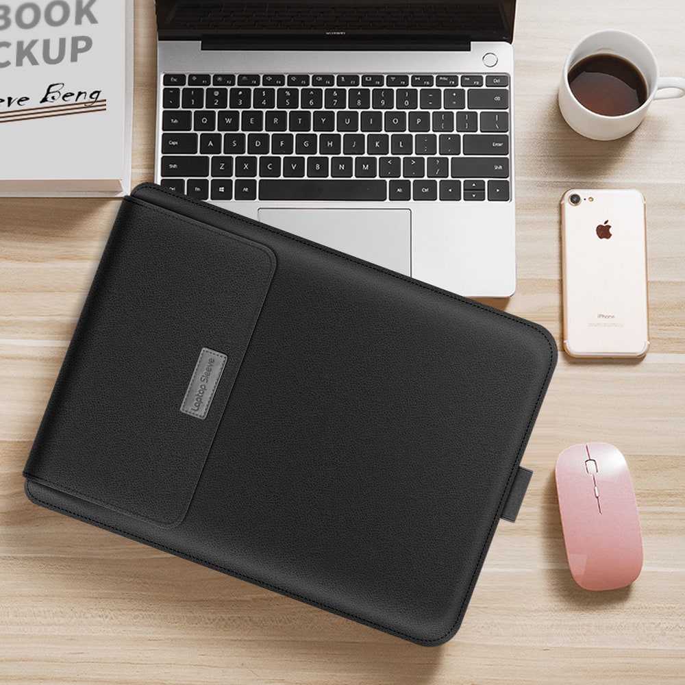 Laptop Sleeve Computer Case with Pu Leather for 13 to 15.6 Inch 14