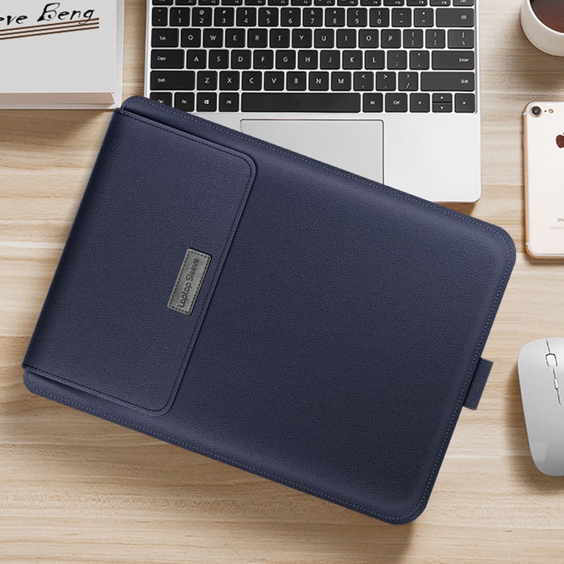 Laptop Sleeve Computer Case with Pu Leather for 13 to 15.6 Inch 14