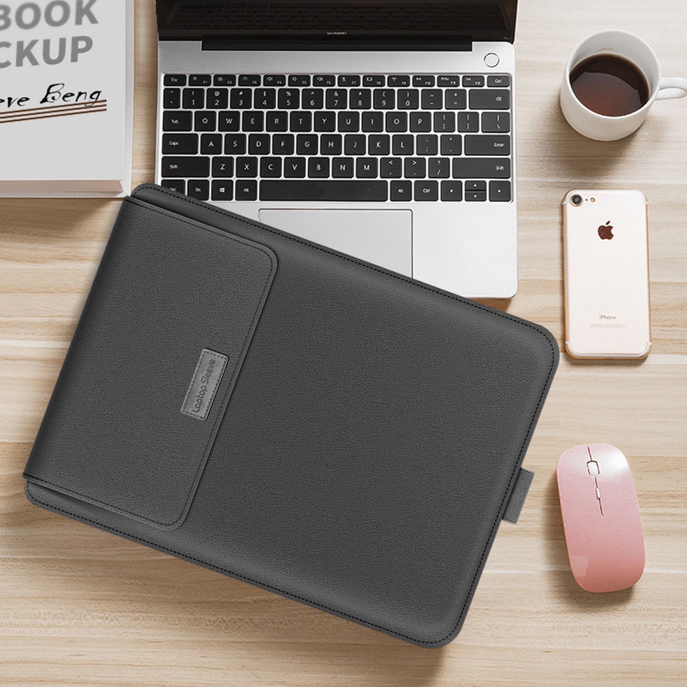 Laptop Sleeve Computer Case with Pu Leather for 13 to 15.6 Inch 14