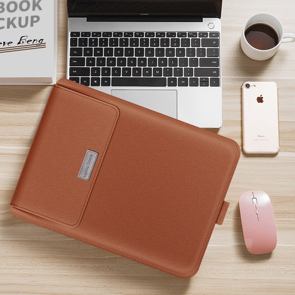 Laptop Sleeve Computer Case with Pu Leather for 13 to 15.6 Inch 14
