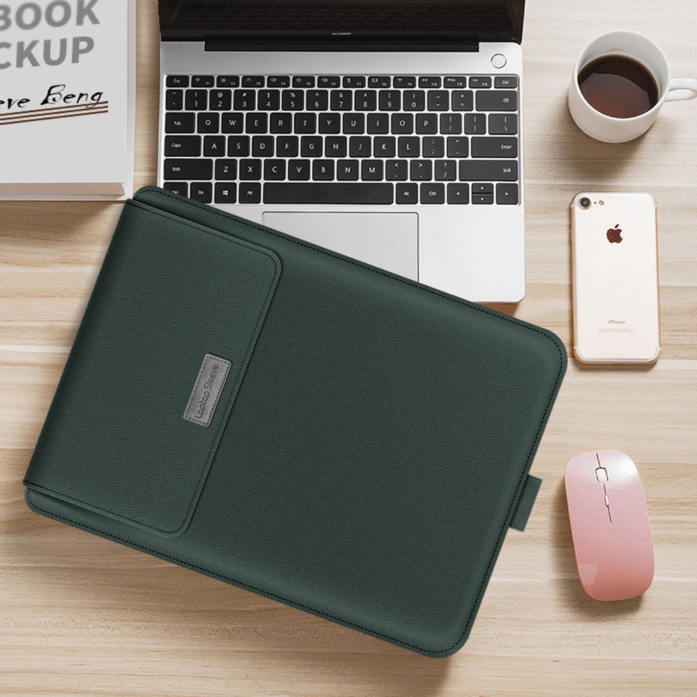 Laptop Sleeve Computer Case with Pu Leather for 13 to 15.6 Inch 14