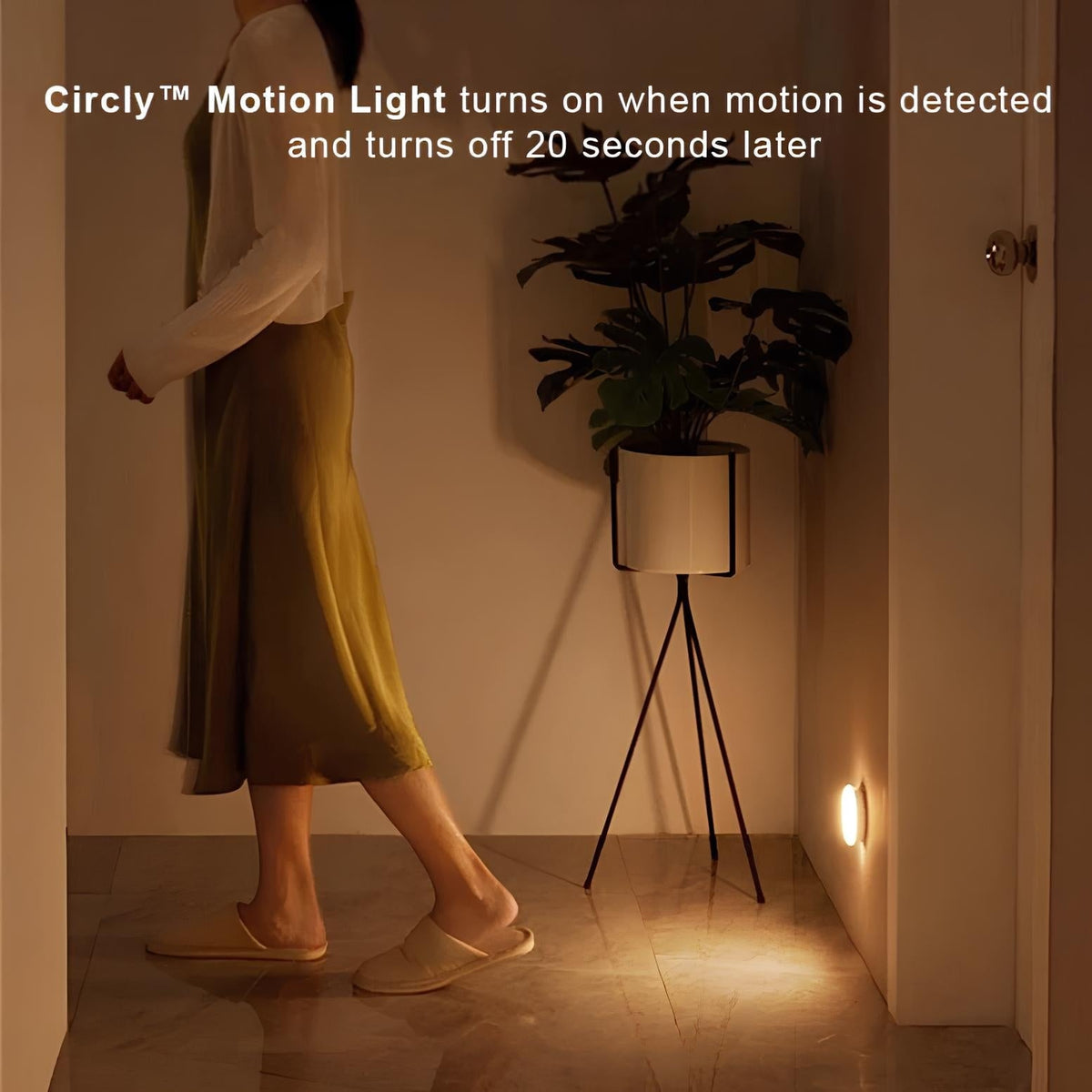 LED Motion Sensor Light Activated Detection Wireless Magnetic Puck Warm White