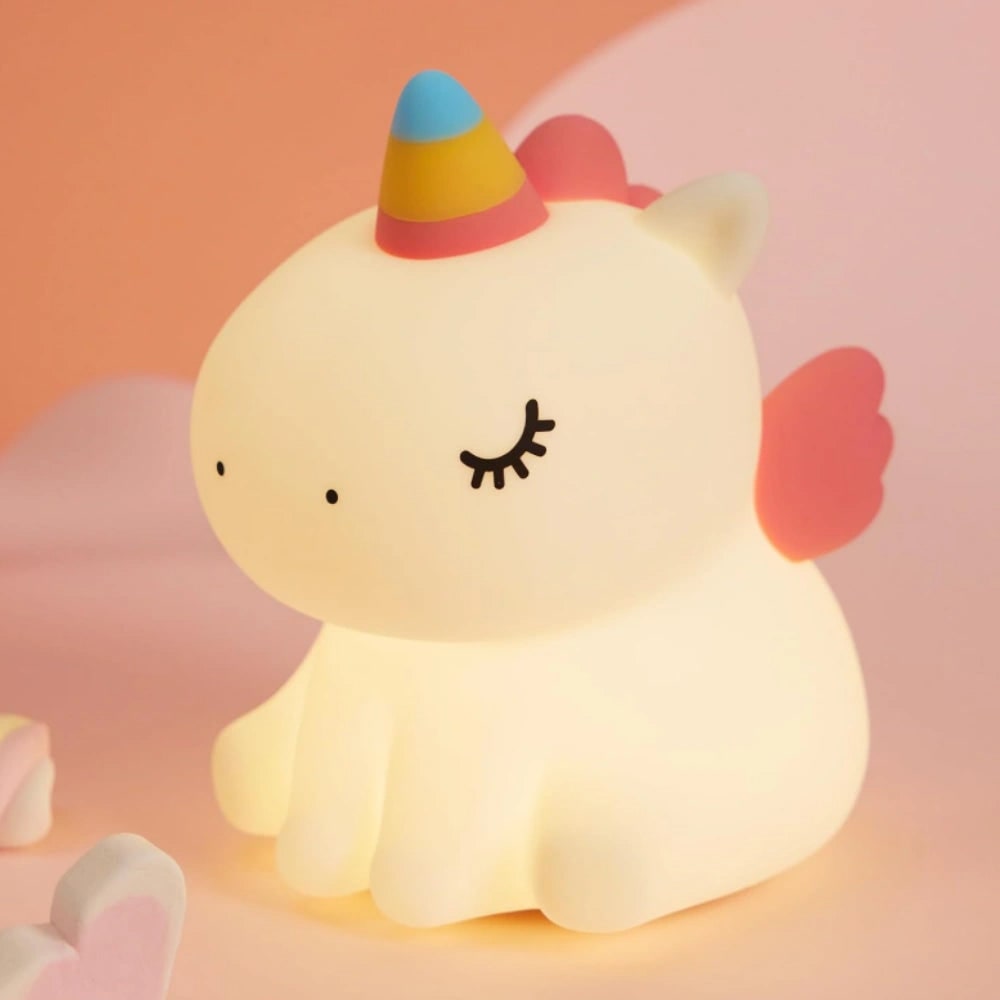LED Night Light Rechargeable Silicone Portable Squishy Animal Warm White