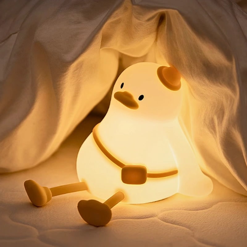 LED Night Light Rechargeable Silicone Portable Squishy Animal Warm White