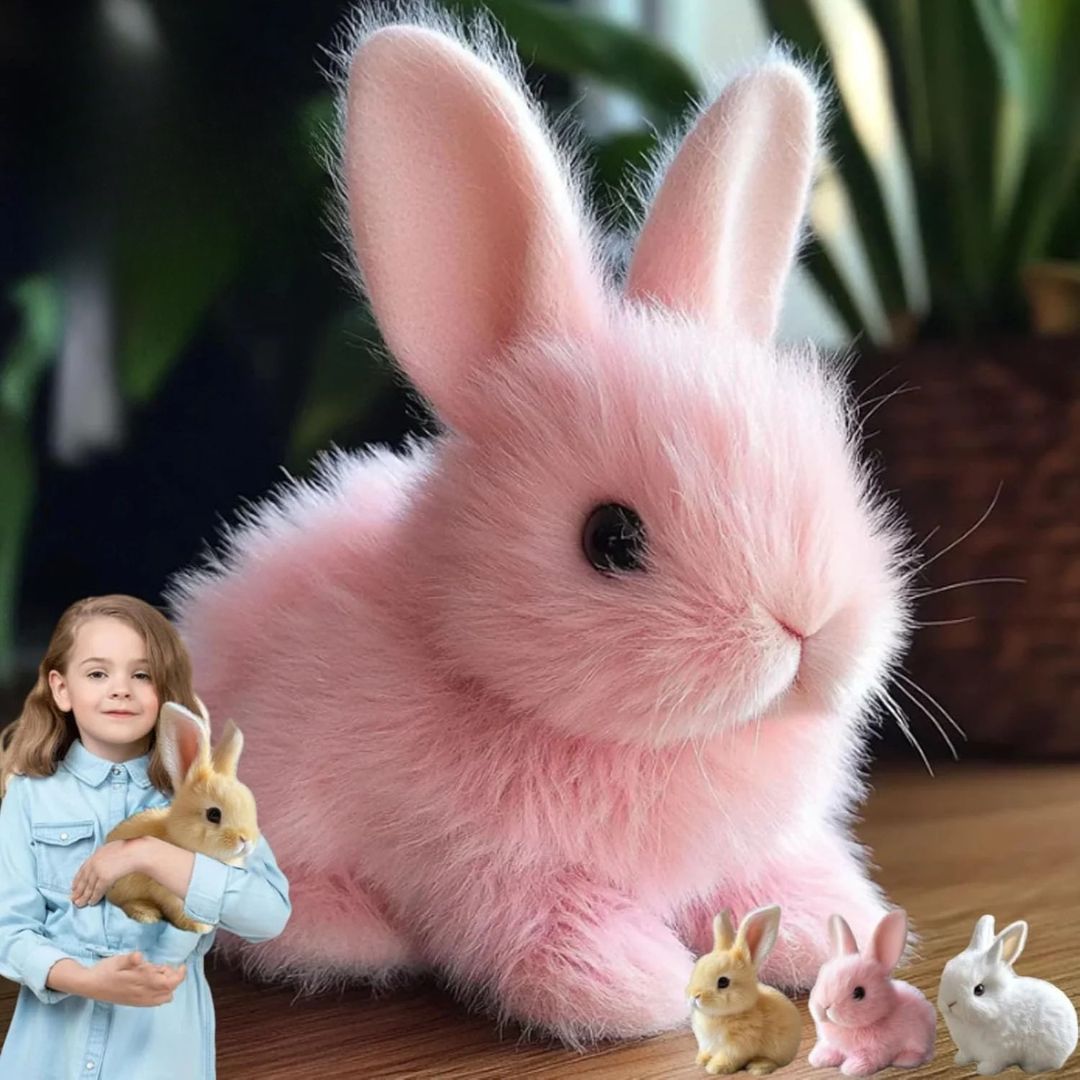 Realistic Bunny Toy Soft Interactive Animal for Children