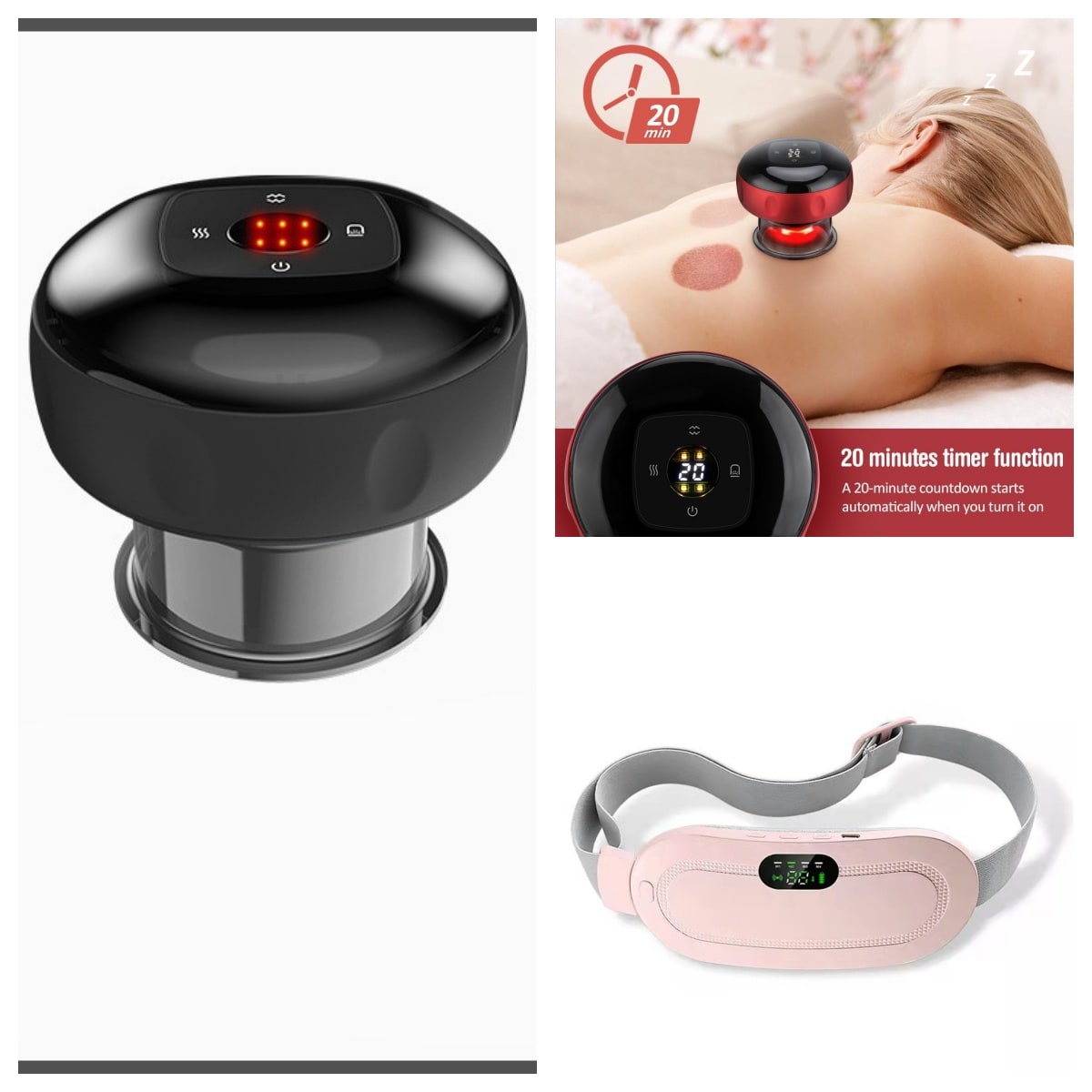 Menstrual Heating Pad for Cramps Electric Vibration Massage and USB Charging Portable