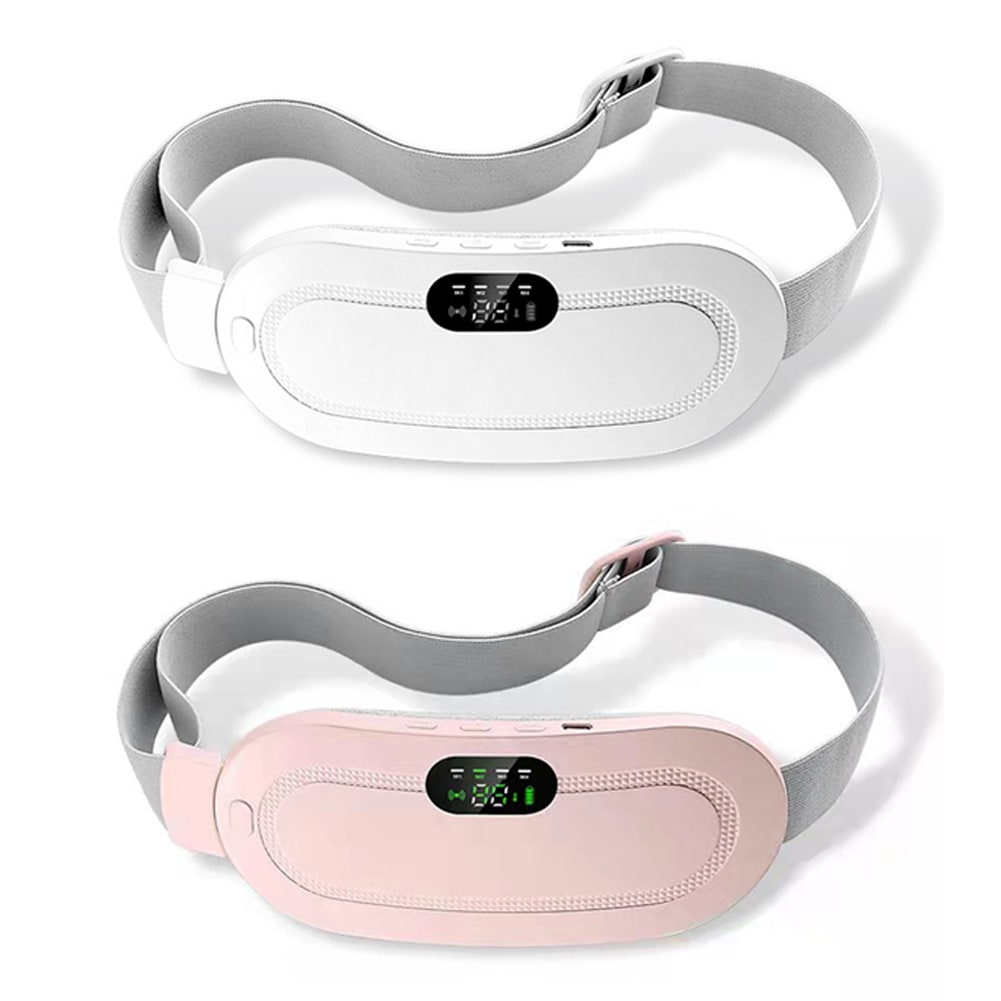 Menstrual Heating Pad for Cramps Vibrating Massage Electric Waist Belt and Digital Display