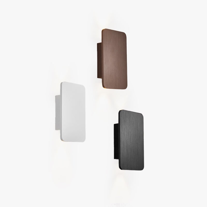 Modern Contemporary Wall Sconce LED Rectangular Flush Mount Metal Light Fixture Indoor