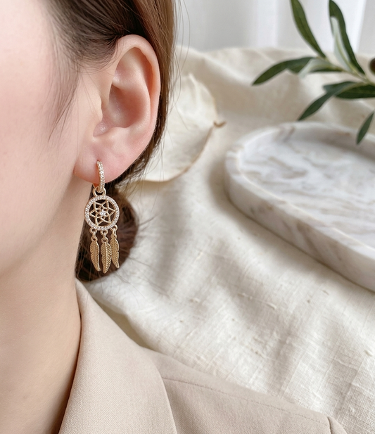 Dreamcatcher Gold Earrings