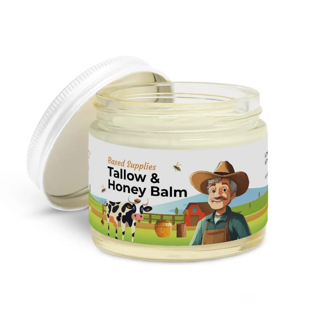 Tallow Honey Balm – Natural Moisturizer with Grass-Fed Tallow & Organic Honey for Face & Body