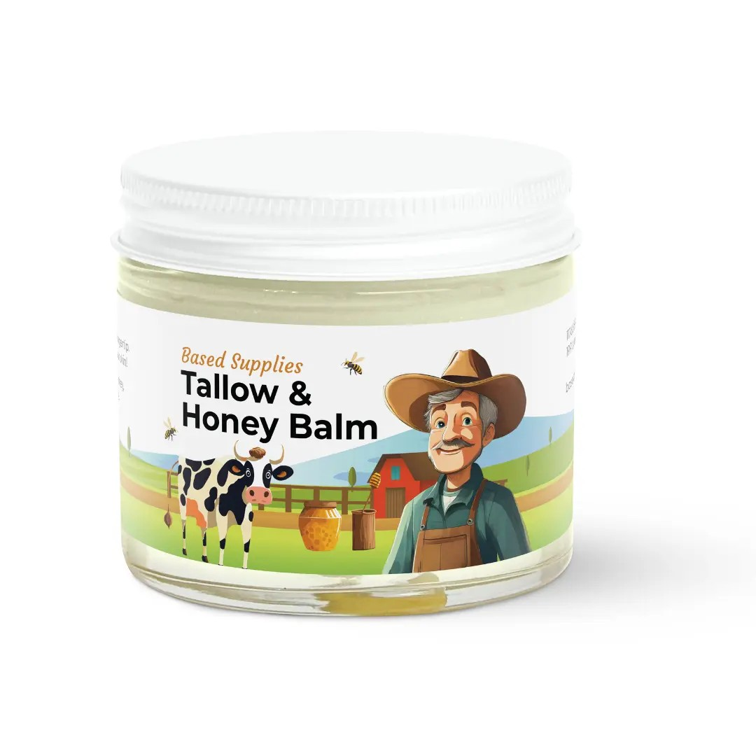 Tallow Honey Balm – Natural Moisturizer with Grass-Fed Tallow & Organic Honey for Face & Body