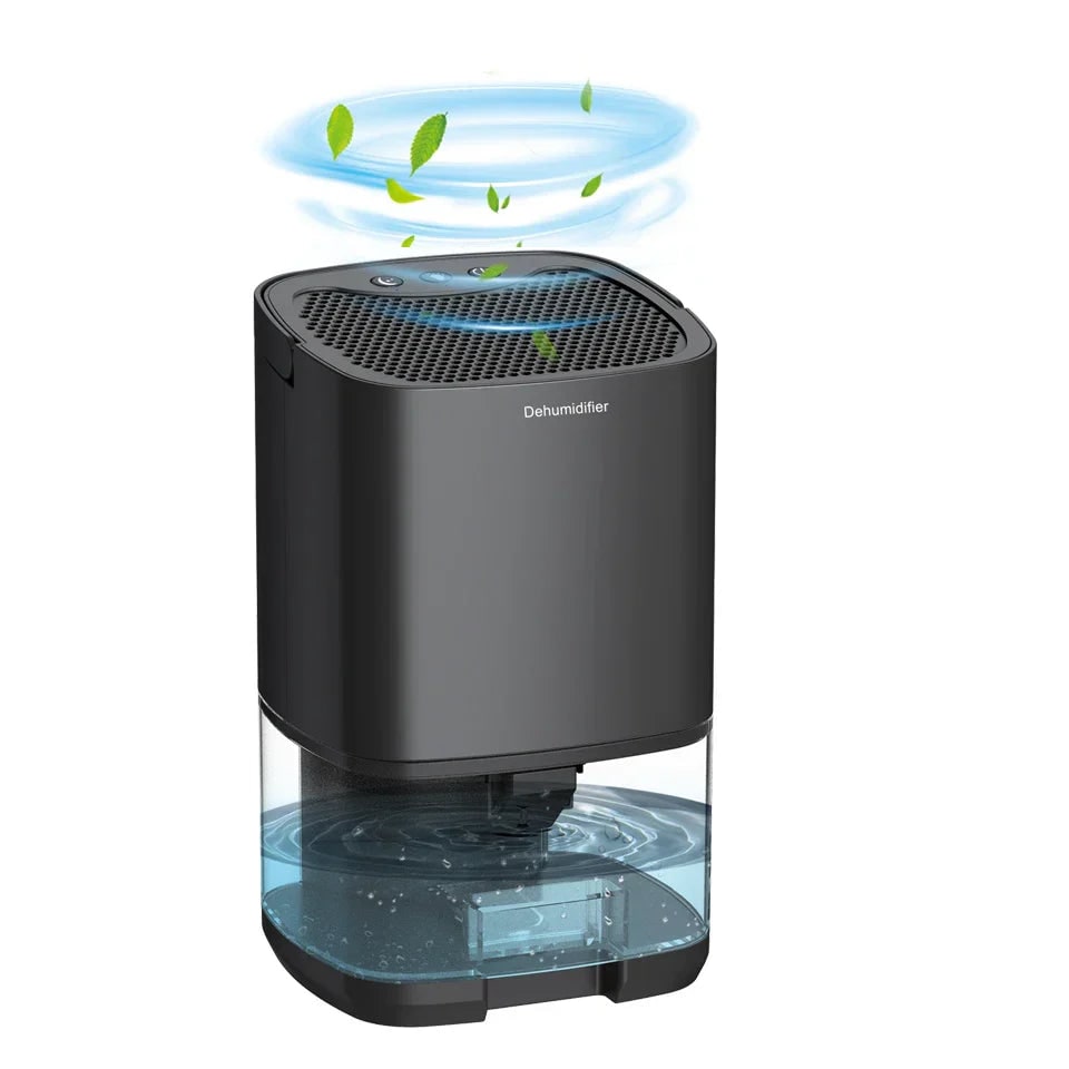 Small Dehumidifier for Bedroom and Room with 1000ml Tank Night Light and Air Purifier