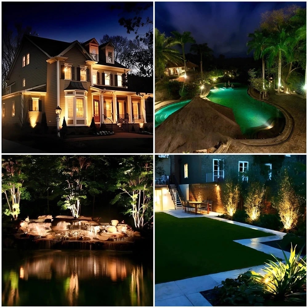 Solar Garden Lights Landscape Powered Spotlight Adjustable Rechargeable Outdoor