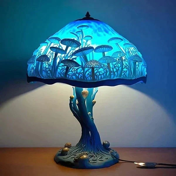 Ambient Stained Glass Table Lamp Vibrant Decorative Glow