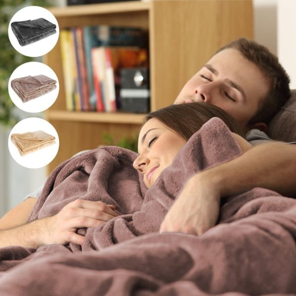 USB Heated Blanket and Throw with Plush Fleece Storage Bag 63 X 33 Inches King Size Electric