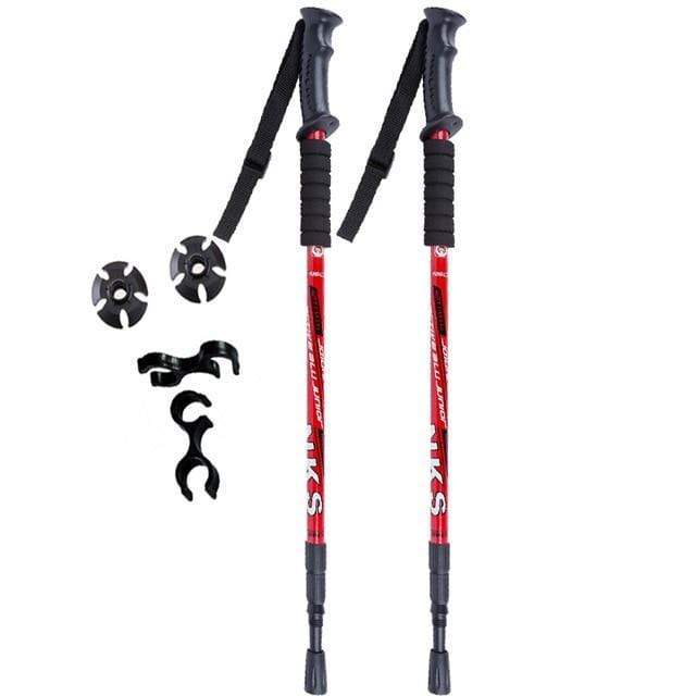 2Pcs Anti Shock Nordic Walking Sticks For Trekking & Hiking