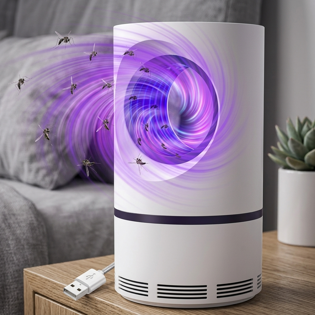 Silent UV Mosquito & Fly Zapper - Chemical-Free Pest Control for Bedrooms & Outdoors