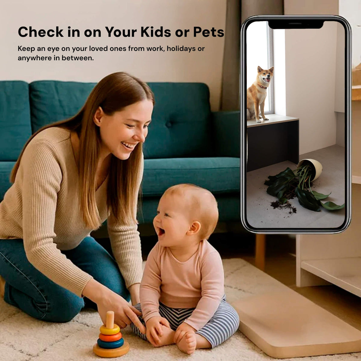 Wireless Mini Security Camera for House System with Night Vision and Hidden Compact Design